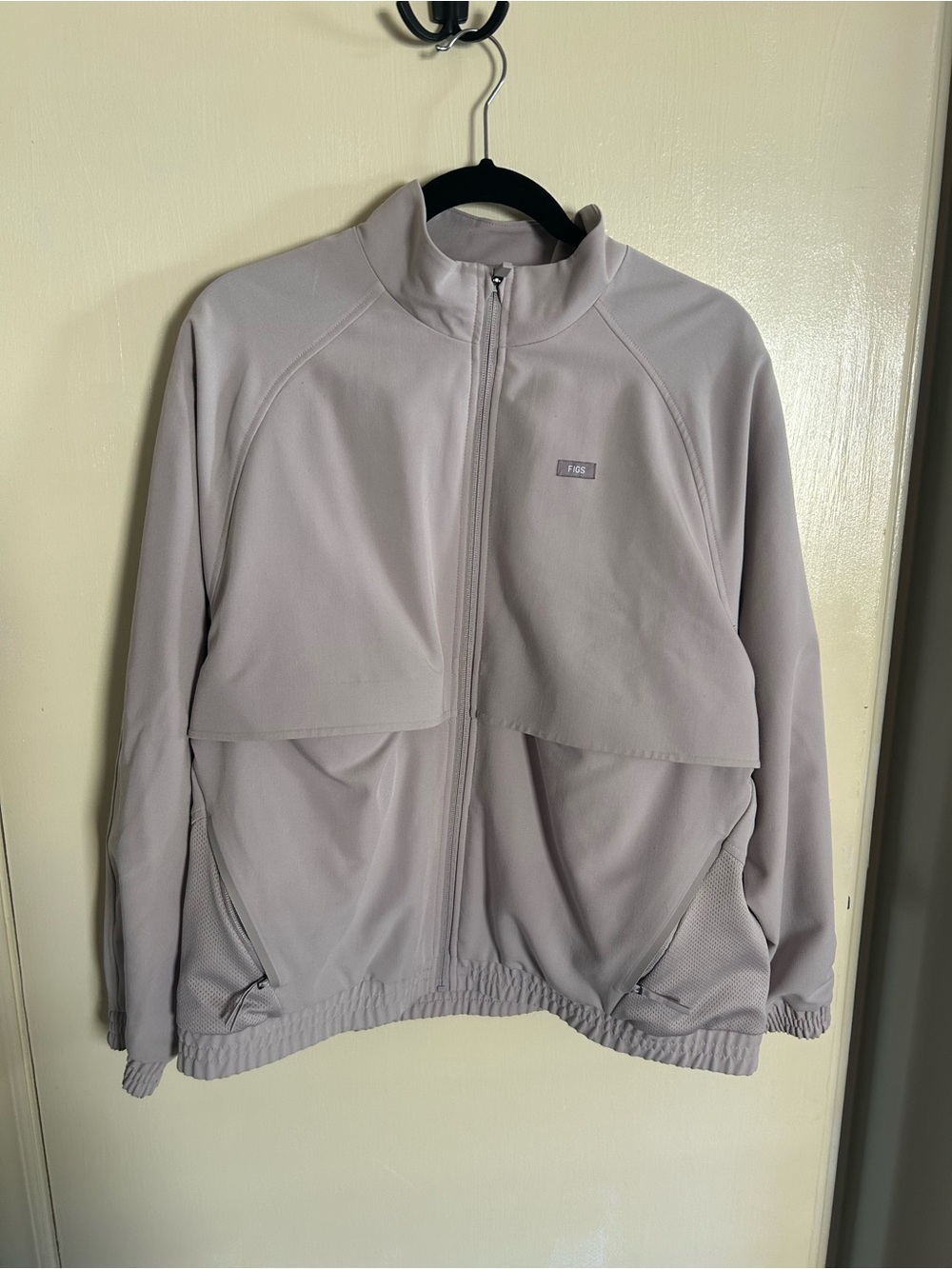 Light Gray FIGS Women's Zip Front Jacket